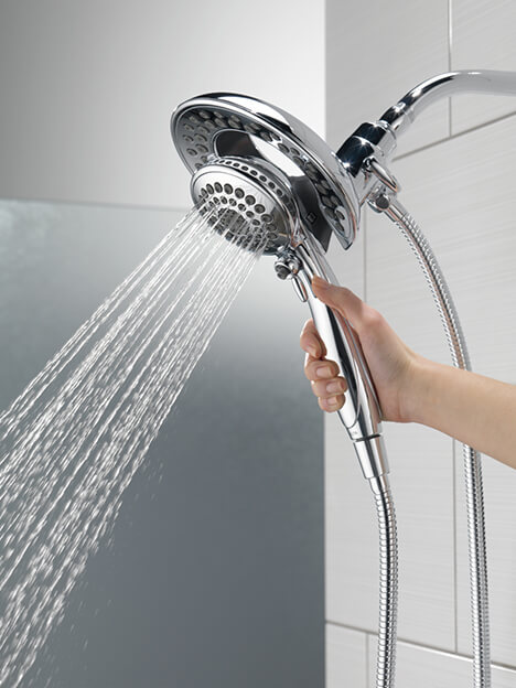 Combination Shower Head and Hand Shower In2ition® Two-in-One Shower ...