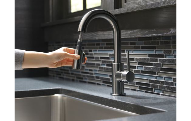 正規品販売! BICストアDELTA FAUCET 9959-CZLS-DST Trinsic シングルハンドルバー キッチンスイベル ...